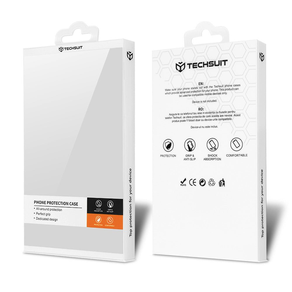 Techsuit Carbonite FiberShell Schutzhülle passend für iPhone 16 Plus Schwarz