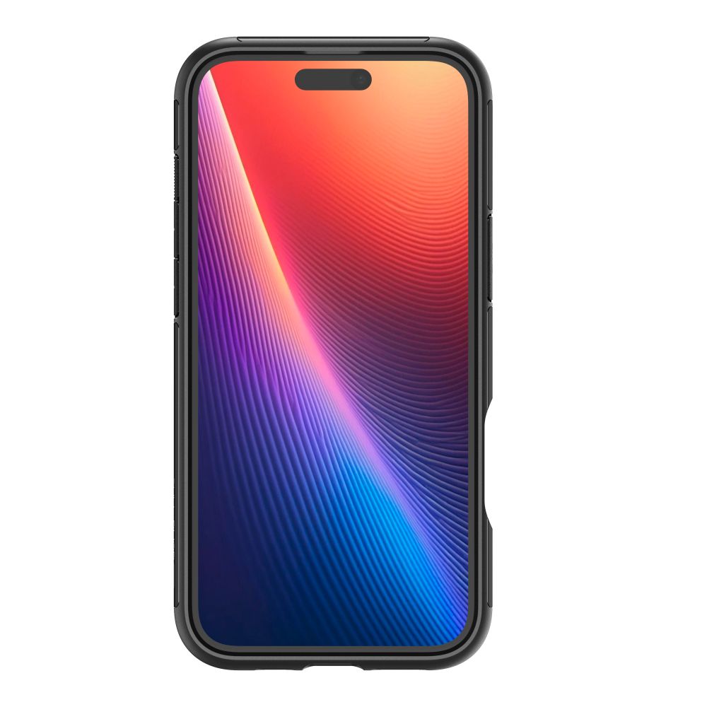 Spigen Slim Armor MagFit Hülle passend für iPhone 16 MagSafe Standfuß Schwarz