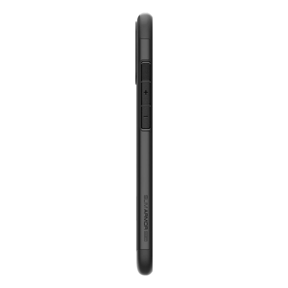 Spigen Slim Armor MagFit Hülle passend für iPhone 16 MagSafe Standfuß Schwarz