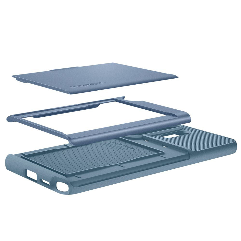 Spigen Slim Armor CS Hülle Kartenfach passend für Galaxy S26 Ultra Hellblau