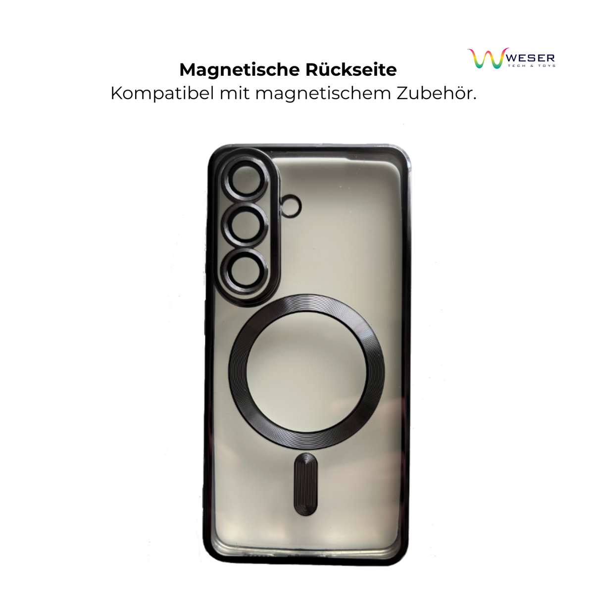 Magnetische Schutzhülle passend für Samsung Galaxy S26 Transparent Kameraschutz