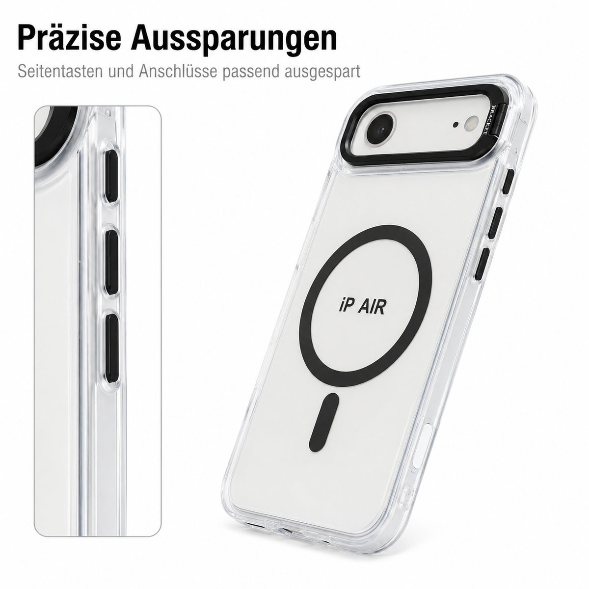 Transparente Hülle passend für iPhone AIR und Magsafe kompatibel